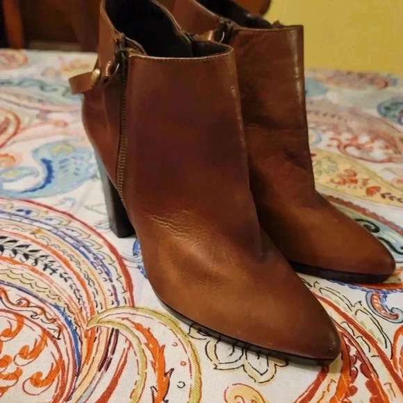 Stuart Weitzman Backstrap Boots Leather Shoes Saddle Old West Calf Bootie 6 - Picture 5 of 10